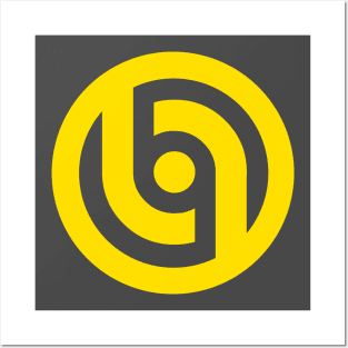 Yellow Circle Logo Posters and Art